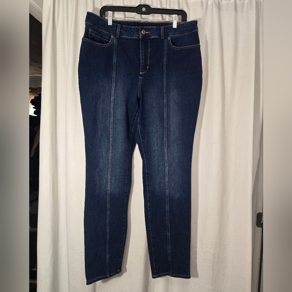 Duluth Trading Women's Jean-Netics High Rise Slim Leg Jeans Sz 16 - Picture 6 of 13